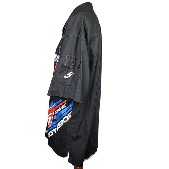 Motorsports Black Button Down Shirt Large - Picture 4 of 4